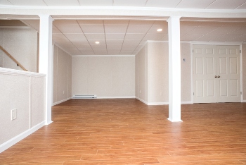 A complete finished basement system in a Hackensack home