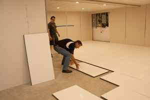 Installing insulated subfloor panels in Jersey City