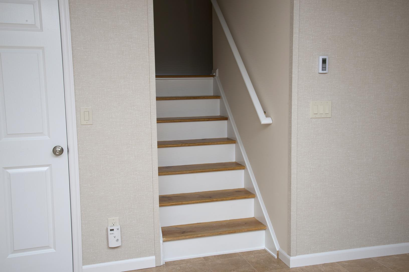 Renovated basement staircase in Passaic