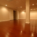 Finished basement with MillCreek wood flooring